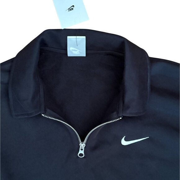 Nike Womens Pheonix Fleece Sweatshirt-Black-M-NWT - Picture 4 of 5